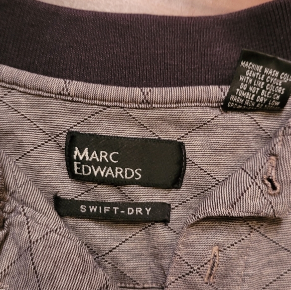 MARC EDWARDS SWIFT DEY men's grey &black polo shirt. Size XL. EXCELLENT CONDITIO - Picture 3 of 4